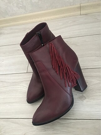 Tamamen hakiki deri Bootie