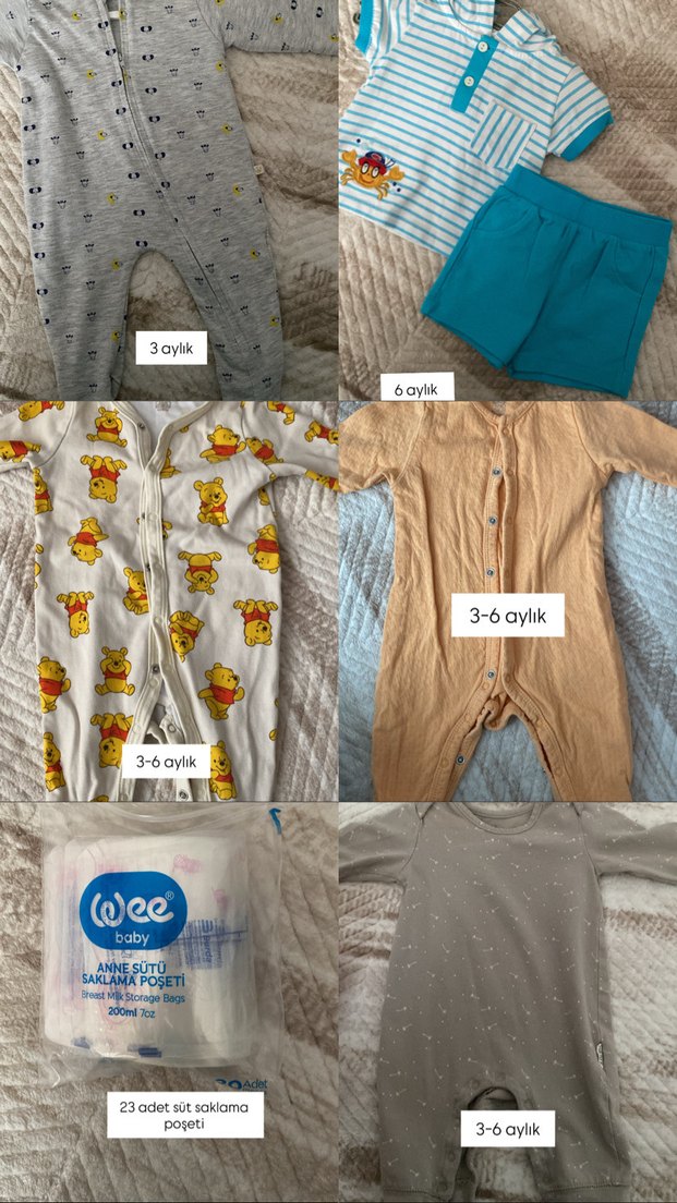 Bebek Erkek Örgü Askısız Body ve Kıyafet Seti - Görsel 2