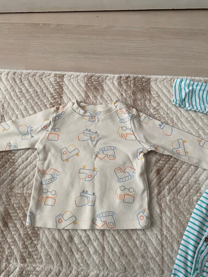 Bebek Erkek Örgü Askısız Body ve Kıyafet Seti - Görsel 3