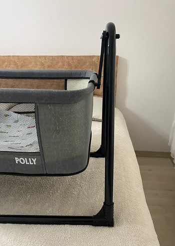Gri Taşınabilir Bebek Beşiği Polly - Görsel 2
