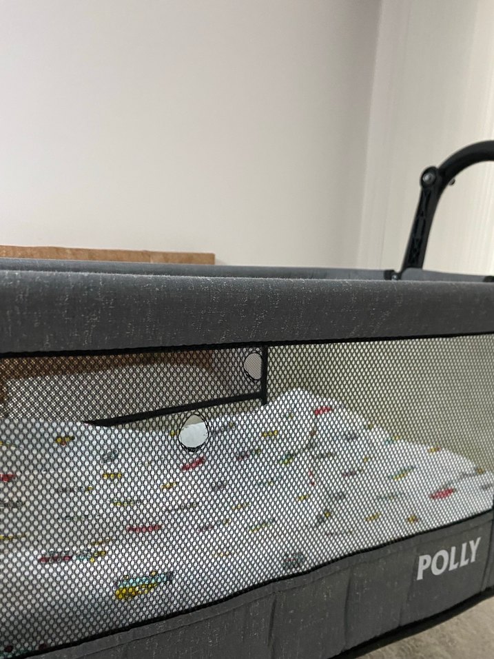 Gri Taşınabilir Bebek Beşiği Polly - Görsel 4