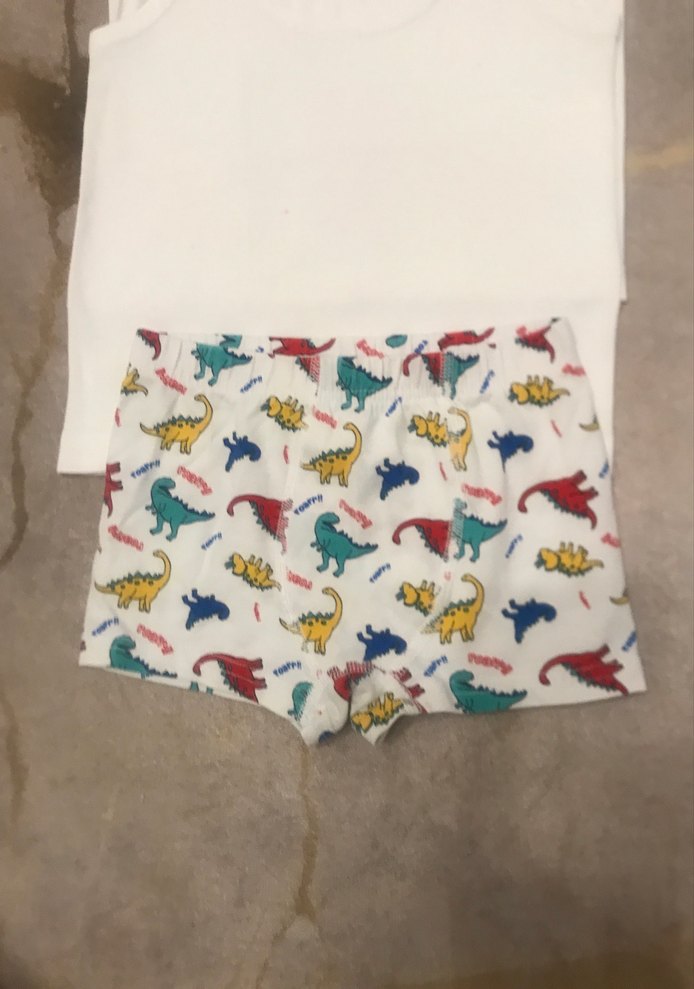 Renkli Desenli Erkek Çocuk Atlet ve Boxer Takımı - Görsel 2