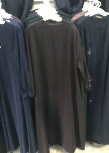 Kahverengi Uzun Fermuarlı Kadın Ferace - Görsel 3