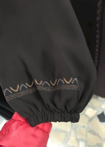 Kahverengi Uzun Fermuarlı Kadın Ferace - Görsel 2