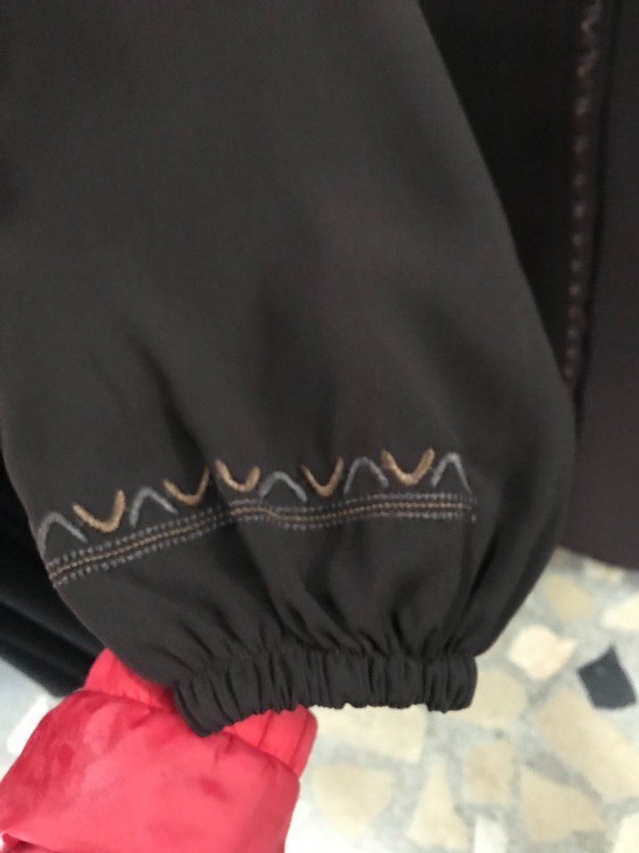 Kahverengi Uzun Fermuarlı Kadın Ferace - Görsel 2