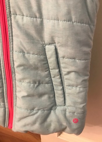 Kız Çocuk Kapüşonlu Fermuarlı Yelek - Görsel 4