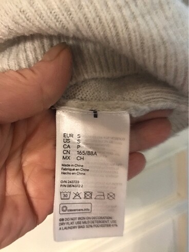 s Beden ten rengi Renk H&M kazak