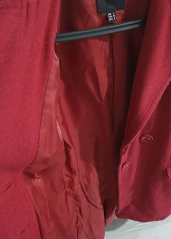 Kaban Kırmızı Kadın Kaban - Görsel 3