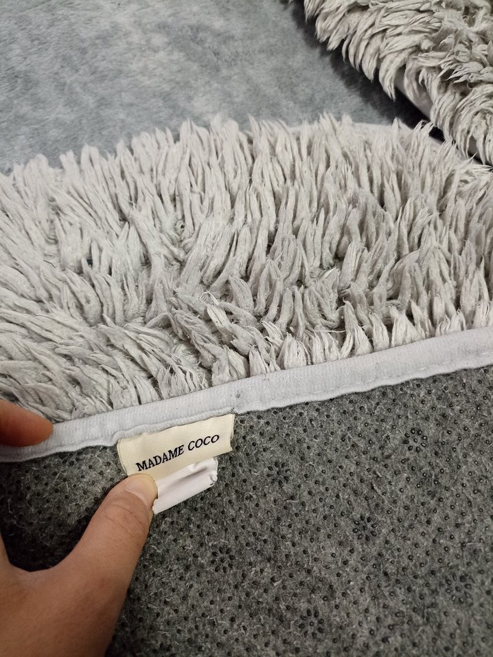 Banyo Paspası Seti yumuşak gri renk kaydırmaz - Görsel 5