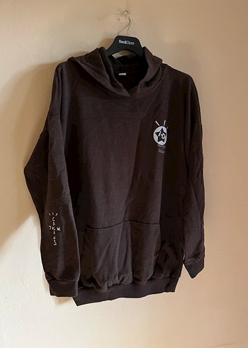 s Beden Kapüşonlu kahverengi Kadın Sweatshirt