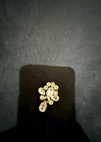 Beden gri Renk Vintage gümüş taşlı broş