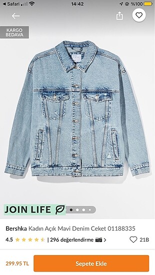 Bershka kot ceket