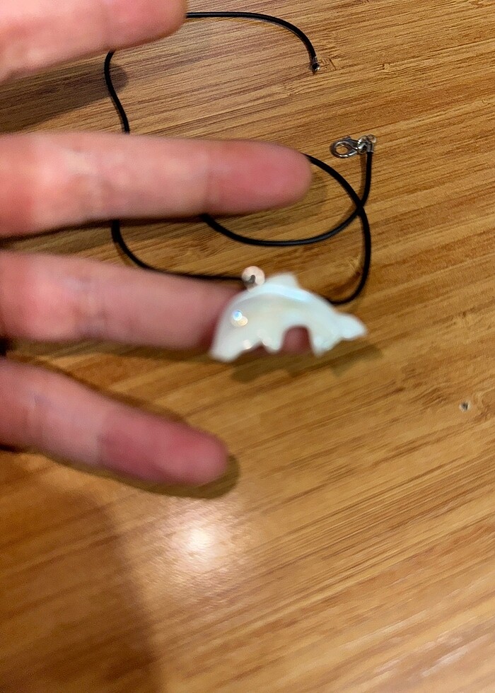 Orjşnal sedef taşı balık kolye - Görsel 3