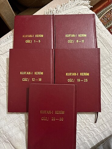 5 cilt Kur?an-ı Kerim