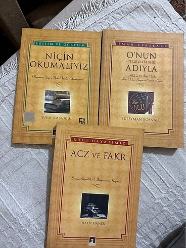  3 adet teniz sıfır kitap
