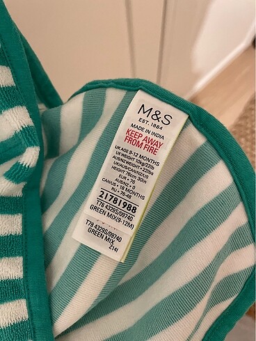 9 Ay Beden Marks&Spencer Havlu Panço