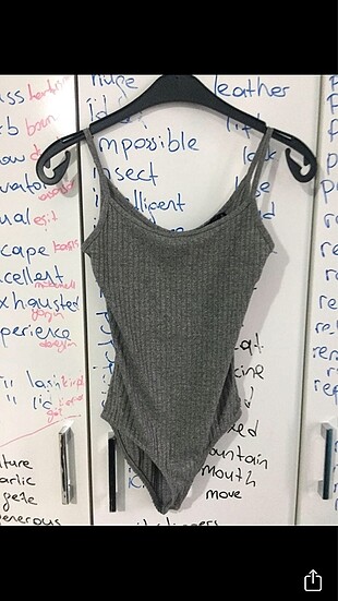 Bershka gri bodysuit