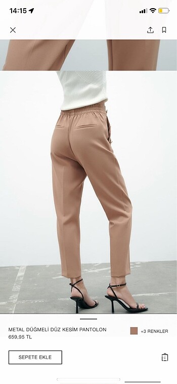 s Beden camel Renk ZARA KADIN PANTOLON