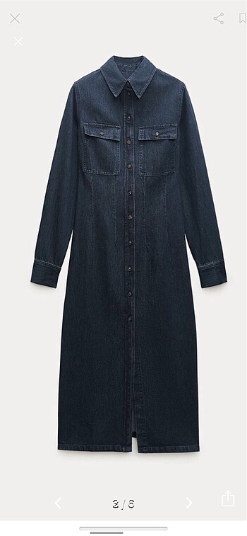 xs Beden Zw denim midi elbise