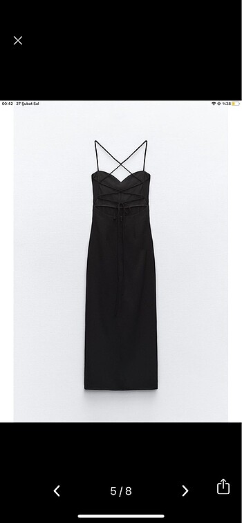 xl Beden siyah Renk Korse model zara elbise