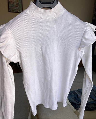 Zara beyaz fitilli bluz