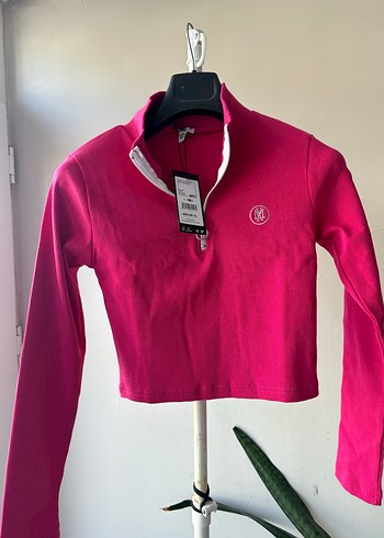 Mavi marka Pembe Yarım Fermuarlı Sweatshirt