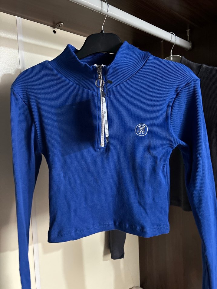 Mor Fermuarlı Yarım Balıkçı Sweatshirt - Görsel 4