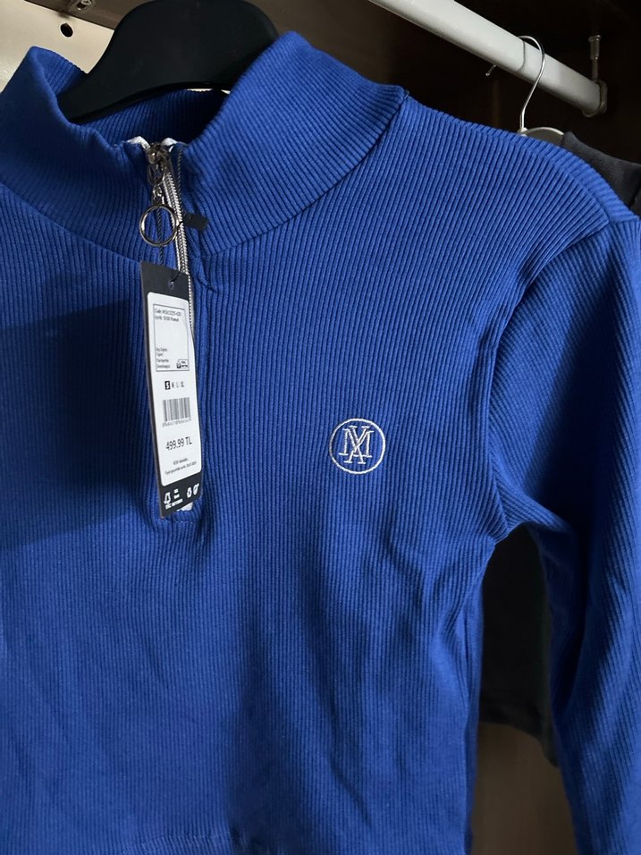 Mor Fermuarlı Yarım Balıkçı Sweatshirt - Görsel 5