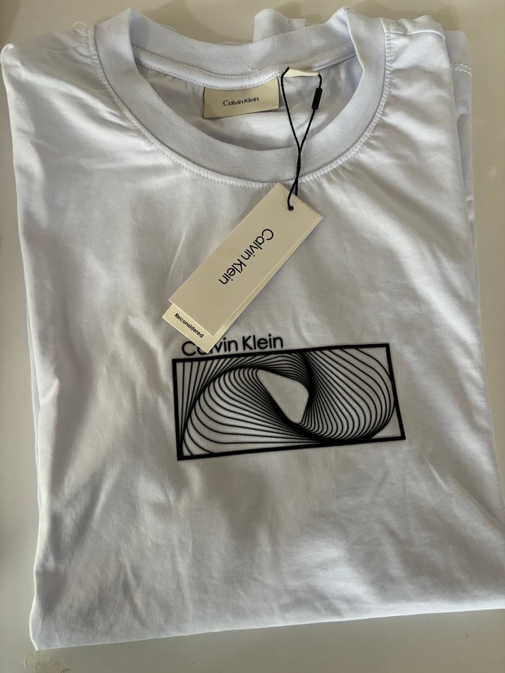 Calvin Klein Beyaz Baskılı Erkek Tişört - Görsel 2