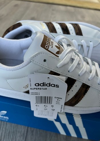 Adidas Superstar Kadın Beyaz Spor Ayakkabı - Görsel 3