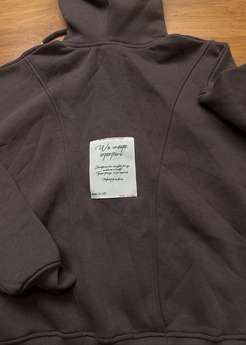 Grimelange Kahverengi Kapüşonlu Oversize Sweatshirt - Görsel 4