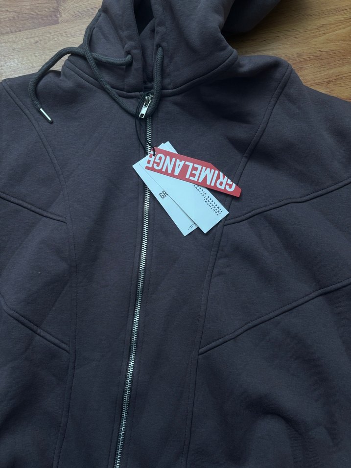 Grimelange Kahverengi Kapüşonlu Oversize Sweatshirt - Görsel 5