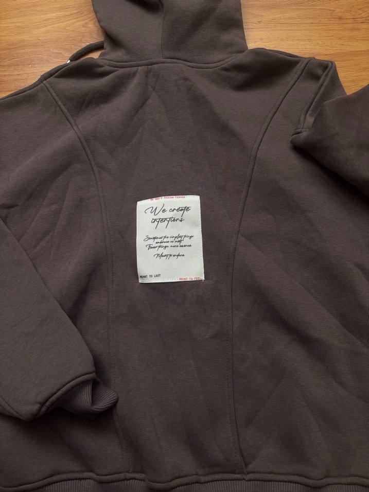 Grimelange Kahverengi Kapüşonlu Oversize Sweatshirt - Görsel 4