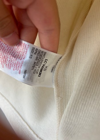 xs Beden beyaz Renk LCW Beyaz Salaş Basic Sweatshirt