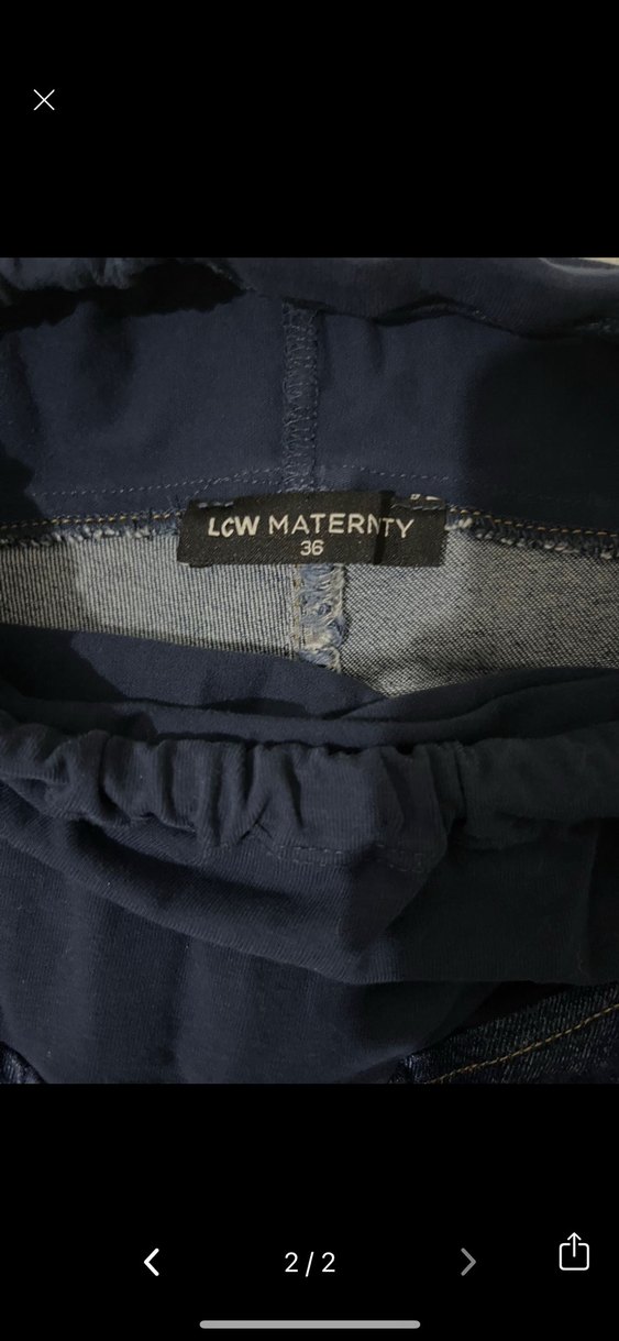 Koyu Mavi Hamile Kot Pantolon - Görsel 2