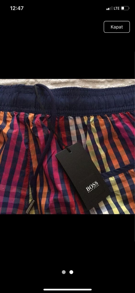 Erkek Çok Renkli Kemerli Mini Şort - Görsel 2