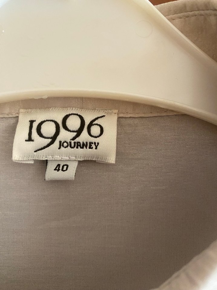 Düğmeli, Beyaz Kadın Pamuk Gömlek - Görsel 3