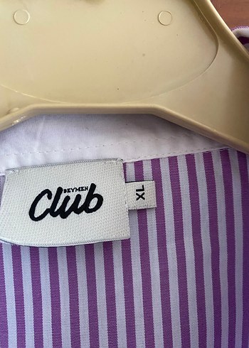 Düğmeli Mor Çizgili Kadın Gömlek - Görsel 3