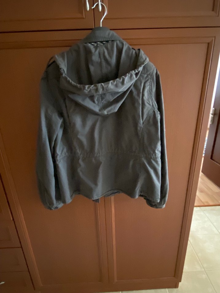 Gri Düğmeli Midi Kadın Ceket - Görsel 3