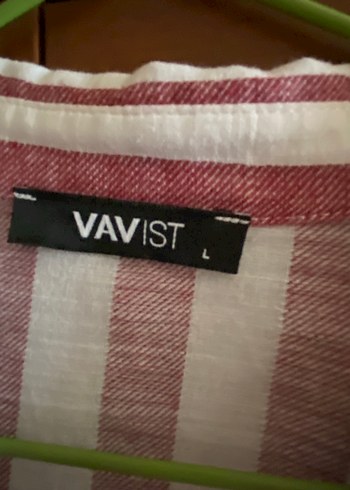 Pembe Çizgili Uzun Kollu Keten Gömlek - Görsel 3