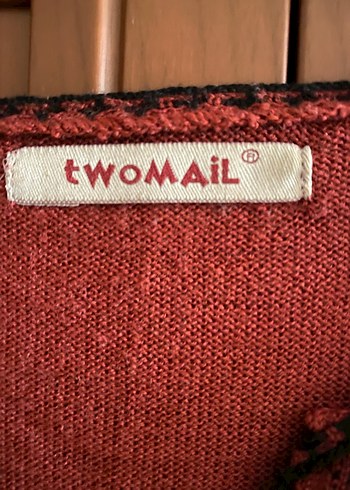 Bordo Nakışlı Bohem Kadın Triko Bluz - Görsel 3