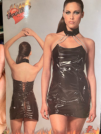 Kirmizi lateks kumas babydoll