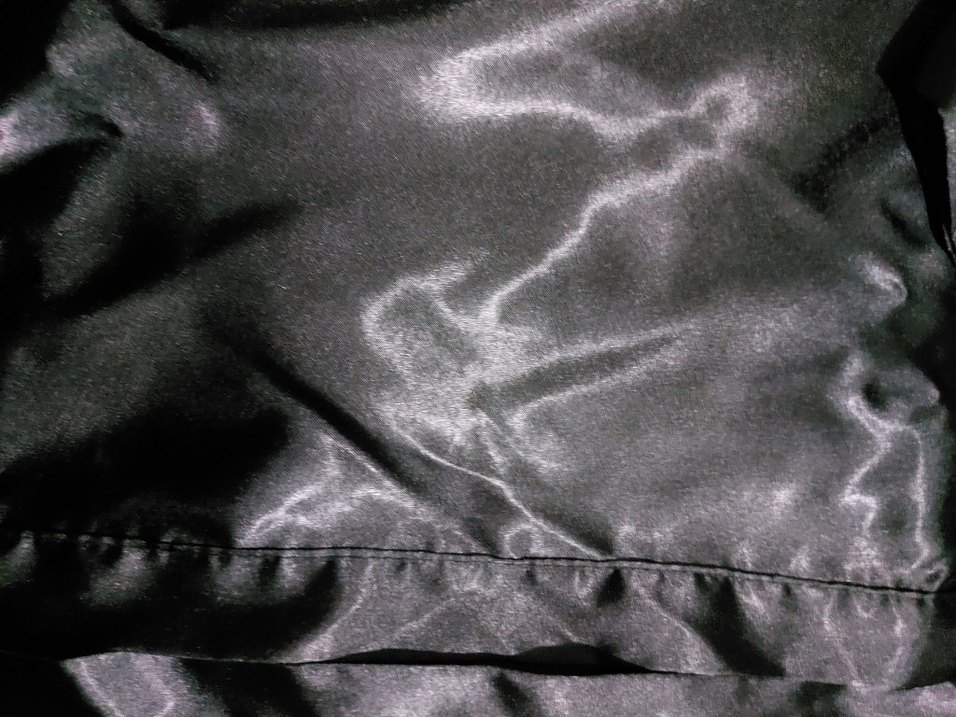 Saten Siyah sabahlık - Görsel 2