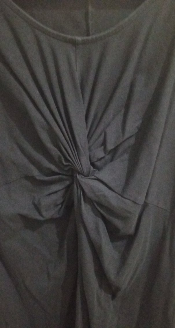 Uzun Kollu Siyah Hamile Ofis Elbisesi - Görsel 2