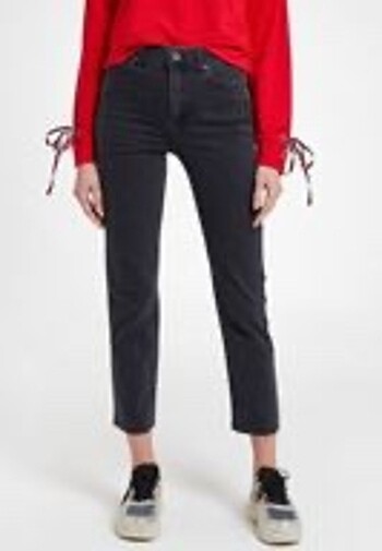 Oxxo yüksek bel crop straight jean