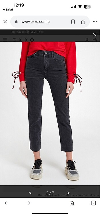 oxxo Oxxo yüksek bel crop straight jean