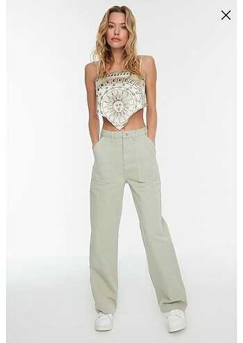 Trendyol yüksek bel wide leg jean
