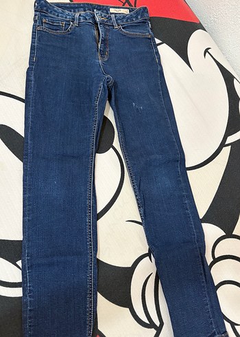 Marks & Spencer M S Koyu Mavi Dar Kesim Denim Jean