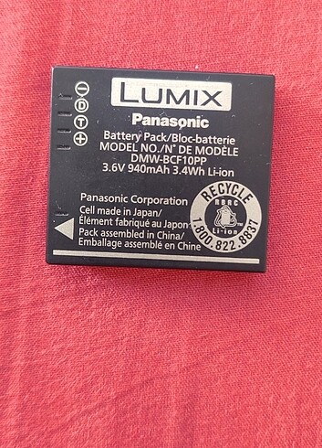 Panasonic Lumix DMW-BCF10PP Batarya. Temiz ve sorunsuz. #panason