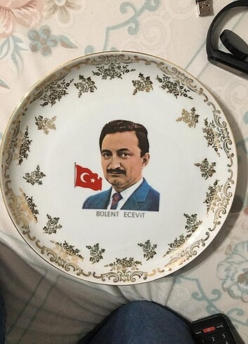 Antik Nadir Bülent Ecevit Alman Porselen Tabak. Koleksiyonluk ür